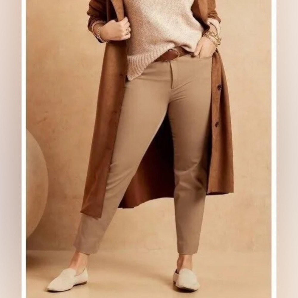 NWT $90‎ Banana Republic Sloan Chino Pant Classic Camel 6S Ankle Length Stretch